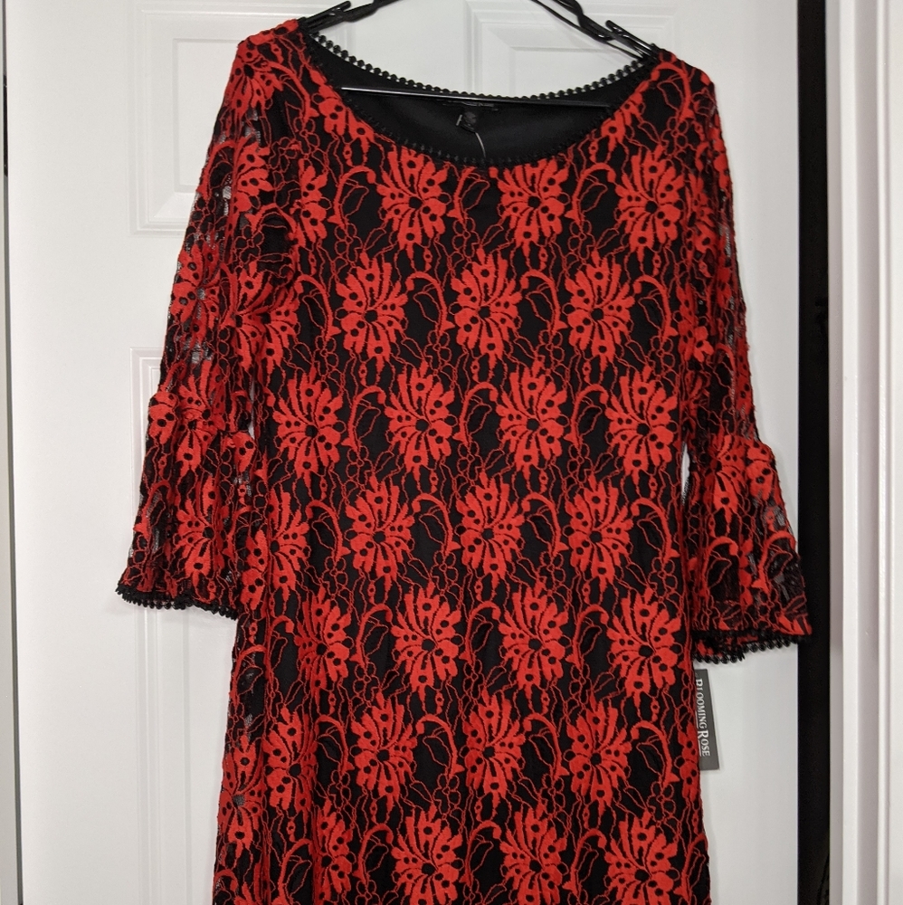 Red and black dress